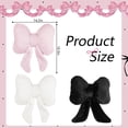 thumbnail image 2 of 2 Pack Black Soft Furry Bow Throw Pillows Home Decor For Bed Couch Living Room, 2 of 7