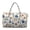 Watercolor Floral Print, variant on Garronmavis Large Quilted Duffle Bag for Women, Floral Weekender Travel Bag Overnight Bag with Zipper Pocket, Luggage Sleeve for Airplane Travel Multi-Use Carry On Shoulder Bag