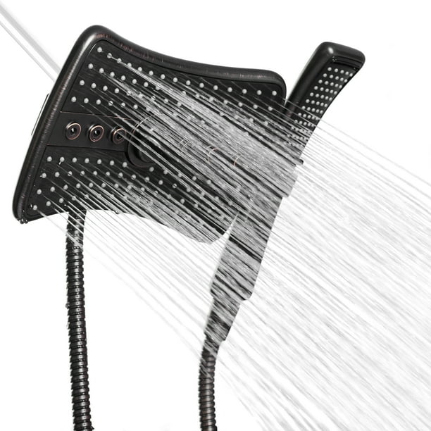 9 Inch 4-Spray Multi-Function Rainfall Shower Head ...