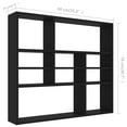 thumbnail image 6 of vidaXL Wall Shelf Black 35.4"x6.3"x30.7" Chipboard, 6 of 6
