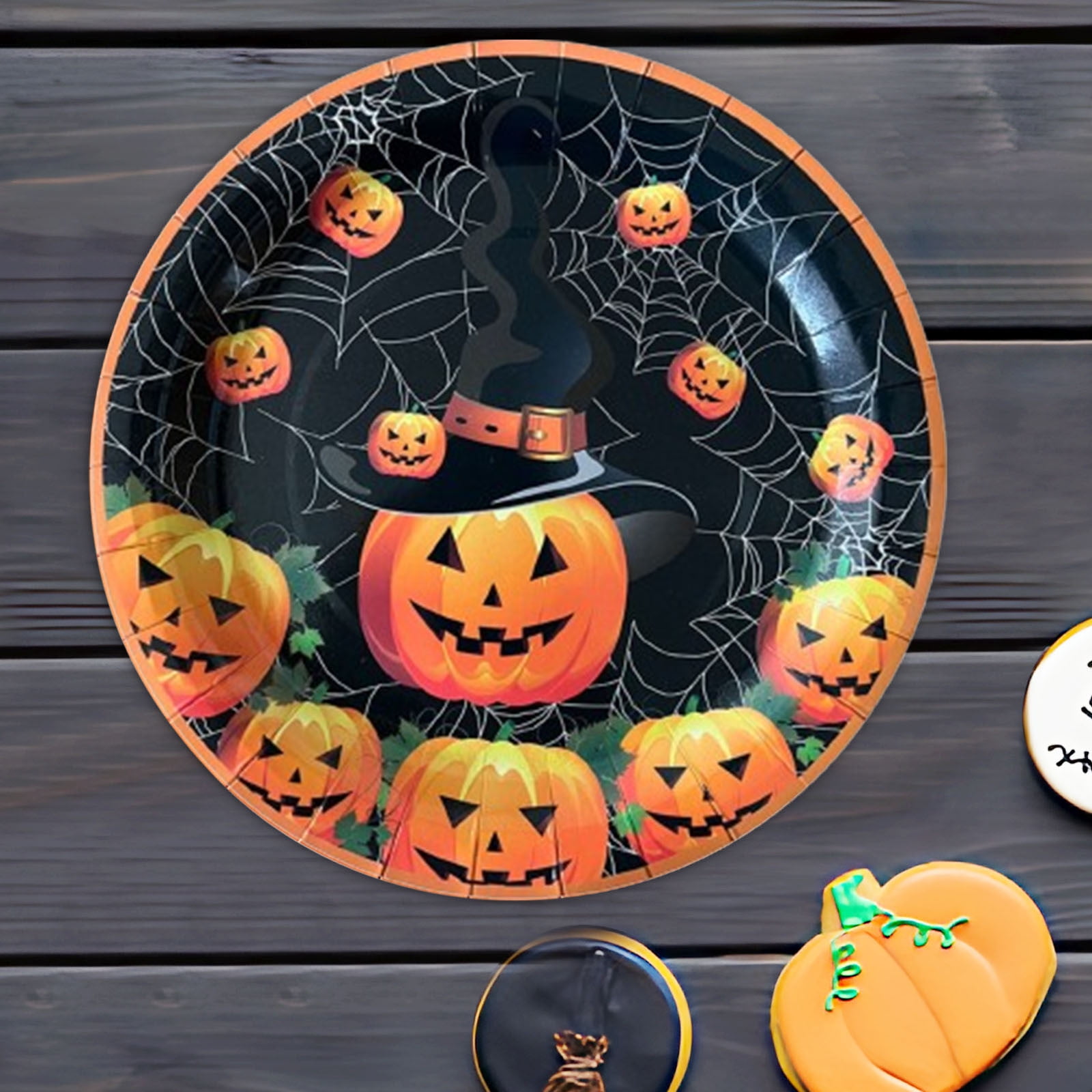Repas Halloween Set De Vaisselle Jetable Halloween Pour 25 Personnes - 216 Pièces, Assiettes, Gobelets, Nappe, Décoration Fête Invitation Halloween