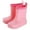 Pink, variant on Rain Boots Kids Waterproof Non- Flexible Soft Sole Easy On Off Pull Tab Middle Ankle Rain Boots for Toddler Little Big Kids Outdoor Rainy Day