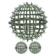 thumbnail image 1 of 3pcs planta artificial topiary bola jaula planta plástica marco de pelota de imitación estante de flores estante de flores para accesorios de patio trasero de jardín, 1 of 8