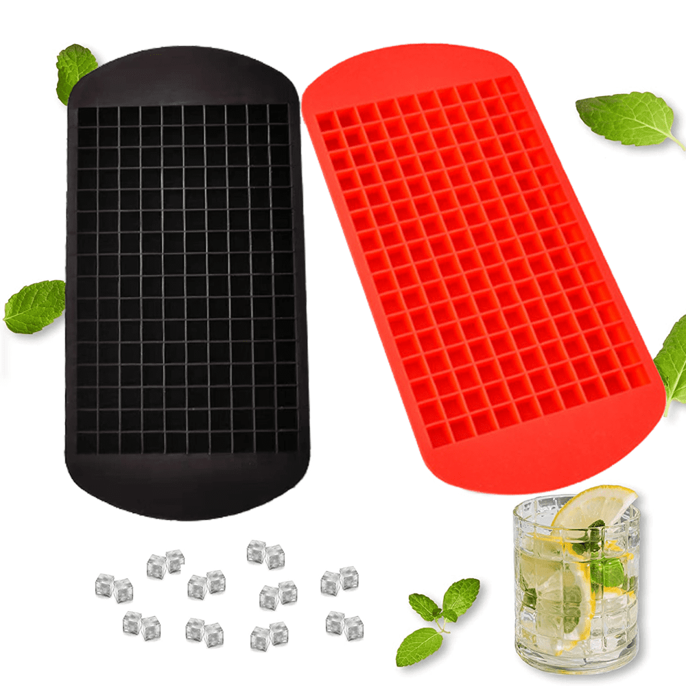 Small Ice Cube Trays with Lid - Mini Ice Trays for Freezer with Lid, ZDZDZ  2 Pack Easy-Release Tiny Ice Trays - Make 72 Ice Cube,Stackable Ice Mold