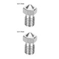 thumbnail image 1 of Justharion 3D Printer Nozzle Stainless Extrude Head Firm Printer Thread Removable Filament Nozzle No.02 2Set, 1 of 5