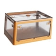 thumbnail image 1 of Caja de almacenamiento plegable de plástico que ahorra espacio con tapa para acampar. amarillo, 1 of 9