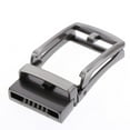 thumbnail image 2 of Men Alloy Leather Belt Automatic Slide Buckle Replacement Gunmetal Gray, 2 of 8