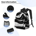 thumbnail image 3 of Disketp Abstract Black White Swirls Mochila Ligera Clásica con Múltiples Bolsillos, Mochila Casual para Hombre y Mujer, Ideal para Escuela, Trabajo y Viajes, 3 of 6