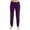 Purple, variant on Women Winter Soild Color Pants Full Length Long Trousers Sports Pants with Print and Cuff with Pockets for Warm and Casual Wear,Beige,XL