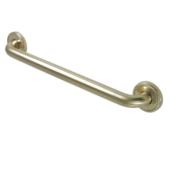 ROPED 18in. Decorative Grab Bar Brushed Brass