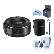 Panasonic LUMIX G X Vario PZ 14-42mm f/3.5-5.6 Aspherical Lens for Micro Four Thirds, Black, Bundle with 37mm Filter Kit, Lens Case, Cleaning Kit, Lens Cap Tether and Cleaning Cloth