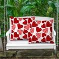thumbnail image 4 of Valentines Day Decoration Throw Pillow Covers 18x18 Set of 2, Romantic Valentines Gift Love Red Sweet Hearts Cushion Cases for Couch Sofa Home Decor Pillowcase Zippered, 4 of 6