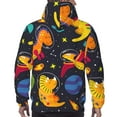 thumbnail image 7 of Haiem Dinosaurs in Space Patterned Men's Hoodie with Kangaroo Pocket - Ideal Pullover Sweatshirt for Daily Wear, Travel, and Home-XX-Large, 7 of 7