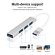 thumbnail image 4 of Seitruly USB Hub Splitter Adaptador de computadora Notebook Dock Station Accesorio Electrónica Plata Tipo-C, 4 of 6