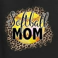 thumbnail image 2 of Softball Mom Animal Print Girl Sports Womenâ€™s Standard V-Neck Tee, Black, Small, 2 of 5