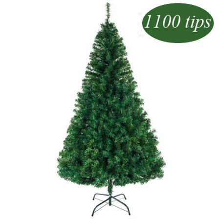 7ft 1100 Tips Premium Hinged Artificial Christmas Tree Holiday