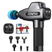 RENPHO Body Massager Muscle Massage Gun for Pain Relief Deep Tissue with 6 Massage Heads, FSA HSA Eligible, Fathers Day Gifts for Dad Men, Black