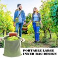 thumbnail image 4 of Bolsa de lona para forraje para senderismo, bolsa de forraje de cuero plegable, riñoneras (marrón), 4 of 5
