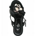 thumbnail image 4 of Charles David Radical Black High Heel Open Toe Shoes Fringe Ankle Strap Sandals (Black, 9), 4 of 5