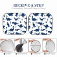 thumbnail image 7 of Uemuo Collection Of Cute Cartoon Dinosaurs Blue Silhouette Pattern Printed 2 PCS Car Windshield Sun Shade, Auto Sun Heat and UV Rays Blocker, Foldable Automotive Front Window Sunshade Protector, 7 of 7
