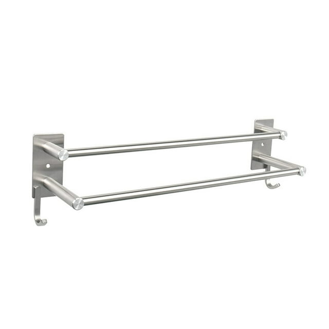 Matsuzay Toallero multifuncional, fácil de instalar y para baño, toallero, toallero, conveniente, duradero, de alta calidad Juegos de accesorios de baño plateado 300 mm