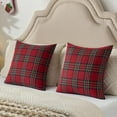 thumbnail image 6 of Christmas Red Plaid Throw Pillow Covers 18x18 Inch Set of 2 Buffalo Check Holiday Decorative Cushion Case Farmhouse Home Decor for Couch Bed Living Room, 6 of 6