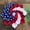 Multicolor# B, variant on Patriotic American Flag Burlap Wreath, Red White Blue Flower Door Wreath with Stars, Farmhouse Decor for Home Front Door, Wall, Window Hanging