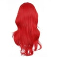 thumbnail image 6 of Onedor HairWiz Girl's Long Curly Red Synthetic Wavy Hair Mermaid Cosplay Wigs (Style 2) …, 6 of 7