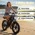 thumbnail image 4 of TST Electric Bike for Adults, 48V/40AH Battery, 20"x4" Fat Tire, 750W Motor Off-Road E Biker, UL2849, 4 of 8