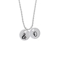 thumbnail image 2 of Delight Jewelry Silvertone Large Script Letter - & - 3/4'' Disc - Silvertone Script Initial Disc - O - Charm Necklace, 20"+3", 2 of 4