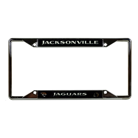 Jacksonville Football Jaguars Chrome EZ View License Plate Frame