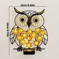 thumbnail image 3 of Solar Owl Metal Wall Art Light, Decorative Led Flower Waterproof Design, Outdoor Garden Hanging Lamp, Light for Patio Fence Garden Decoration, 3 of 7