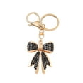 thumbnail image 1 of Hearth & Gear Sparkly Gold Plated Color Rhinestone Bow Keychains For Women Charms For Key Purse, 1 of 3