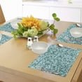 thumbnail image 4 of Ambesonne Geometric Place Mats Set of 4, Triangle Mosaic Shape, Standard Size, Teal Green, 4 of 6