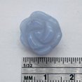 thumbnail image 3 of Blue Lace Agate Rose Flower Bead | 10x9-12x9mm | Lavender | Rose | 1 Bead |, 3 of 9