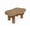 Wood 02, variant on Cloud Shaped Coffee Table Natural Wood 40" with 4 Round Legs for Living Room