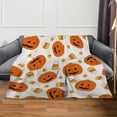 thumbnail image 6 of Halloween Fleece Throw Blanket,Ghost Pumpkin Lantens Print Soft Throws for Bed Couch Sofa,Decorative Halloween Flannel Soft Throw Blanket for Women,Men,Kids,2.46*3.28Ft, 6 of 7