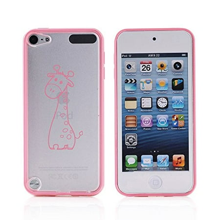 Ipod 1 Generation Case Cartoons For Apple iPod Touch 6th Generation Transparent Clear Hard TPU Case Cover Cute Giraffe Cartoon (Light Pink) ()