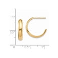 thumbnail image 4 of Real 14kt Yellow Gold Polished 3.5mm J-Hoop Earrings; for Adults and Teens; for Women and Men, 4 of 4