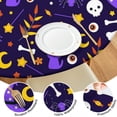 thumbnail image 4 of Halloween Pumpkin Party Elastic Tablecloth for Round Table 52 Inch - Fitted Washable Dining Kitchen Spooky Decor, 4 of 6