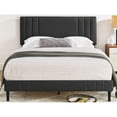 thumbnail image 1 of DeCoro Chicago Modern Lit Plateforme Rembourré Capitonné Format Grand, Gris Foncé, 1 of 11