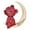 #355-Red, variant on CREATITOY 1 Pc Moon & Bear Brooch - Cute Celestial Design, Daily Wear Party Clothing Decoration Accessory