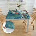 thumbnail image 2 of Acheng Koi Fish Square Tablecloth 100% Polyester Fiber 46*46, 2 of 8