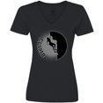 thumbnail image 3 of Inktastic Rock Climbing Silhouette Women's V-Neck T-Shirt, 3 of 5