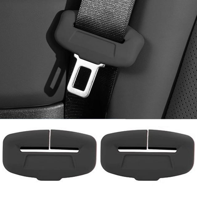 Protecteur de Boucle de Ceinture de Sécurité en Silicone 2 Pcs Anti-Collision, Résistant aux Hautes Températures