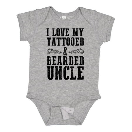 

Inktastic I Love My Tattooed & Bearded Uncle Gift Baby Boy or Baby Girl Bodysuit