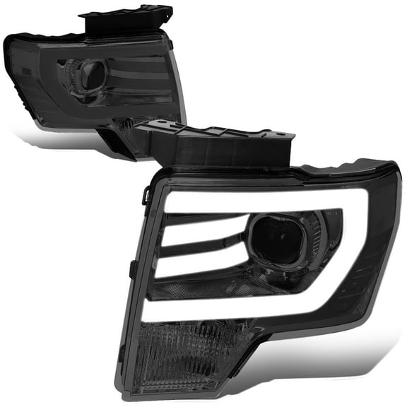 DNA Motoring For 09-14 Ford F150 LED DRL Smoked Clear Corner Projector Headlight Lamps Pair