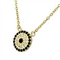 thumbnail image 2 of 925 Sterling Silver Yellow Gold-Tone CZ Womens Evil Eye Pendant Necklace, 2 of 4