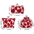 thumbnail image 3 of Heart Shaped Makeup Bag Lovely Cosmetic Bag Large Capacity Toiletry Bag Drawstring Storage Bag Travel Wash Bag for Woman Multicolor, 3 of 4