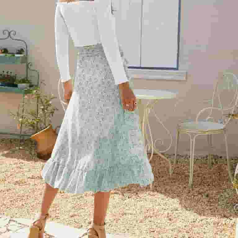 ヨガ・フィットネスその他 BALLESSIMO Chiffon Skirt (Botanic Mint) snowsong Midi Skirt,2024 Fashion Women's Breathable Elastic